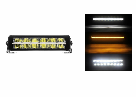 Electronice si electrice auto - Bară LED de 30 cm 12V - 24V design Piano lumină albă și portocalie pentru gabarit ceață de înaltă calitate 4000LM