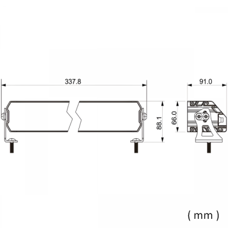 Bară LED Girofar, lumină albă puternică și lumină portocalie de avertizare, calitate înaltă, DRL, 4800lm, 33,8 cm 12-24V [7]