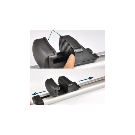 Set Bare portbagaj universala transversala din aluminiu cu cheie 120cm [4]