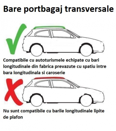 Bara portbagaj universala transversala din aluminiu cu cheie  150cm [4]