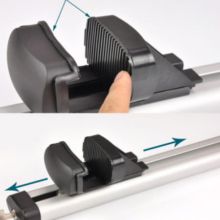 Bara portbagaj universala transversala din aluminiu cu cheie  150cm [2]