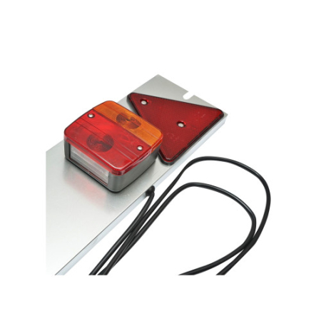 Bara remorca cu lampi spate multifunctionale, triunghiuri reflectorizante, mufa 7 pini, cablu 6m, 12V, 1m, universala, omologare E11 Cod: TB008 [1]