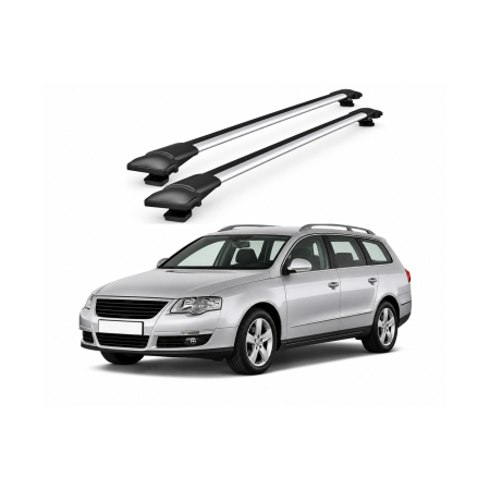 Bare portbagaj - Bare portbagaj transversale auto aluminiu compatibile Volkswagen Passat Variant (B6) combi 2005-2010 80-88 cm