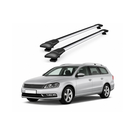 Bare portbagaj - Bare portbagaj transversale auto aluminiu compatibile Volkswagen Passat Variant (B7) combi 2010-2014 80-88 cm