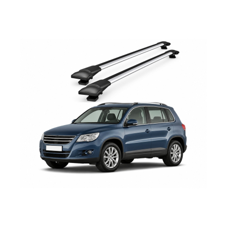 Bare portbagaj - Bare portbagaj transversale auto aluminiu compatibile Volkswagen Tiguan 1 SUV 2007-2016 80-88 cm Cod: KL9
