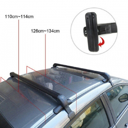 Set Bare Portbagaj Transversale Aluminiu VW Golf MK7 2011-2021 cu cheie [8]