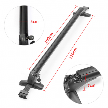 Set Bare Portbagaj Transversale Aluminiu Toyota Corolla 2000-2022 cu cheie [8]