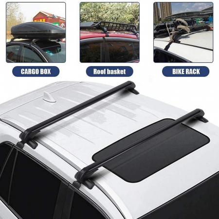 Set Bare Portbagaj Transversale Aluminiu Toyota Corolla 2000-2022 cu cheie [6]