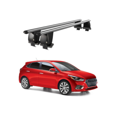 Hyundai - Bare transversale portbagaj auto aluminiu compatibile plafon neted Hyundai Accent V HC Sedan 2017-> argintii sau negre Cod: CB200101 Kit-102