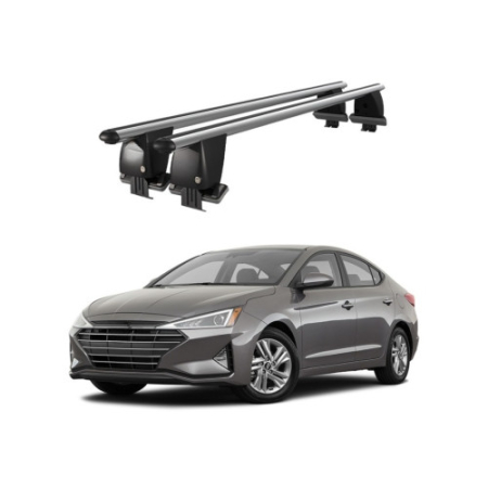 Hyundai - Bare transversale portbagaj auto aluminiu compatibile plafon neted Hyundai Elantra AD 2016-2020 argintii sau negre