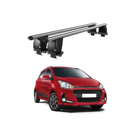 Hyundai - Bare transversale portbagaj auto aluminiu compatibile plafon neted Hyundai i10 IA 2017-2019 argintii sau negre