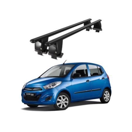 Bare transversale portbagaj auto aluminiu compatibile plafon neted Hyundai i10 PA 2007-2013 argintii sau negre [1]