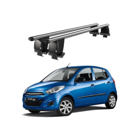 Hyundai - Bare transversale portbagaj auto aluminiu compatibile plafon neted Hyundai i10 PA 2007-2013 argintii sau negre
