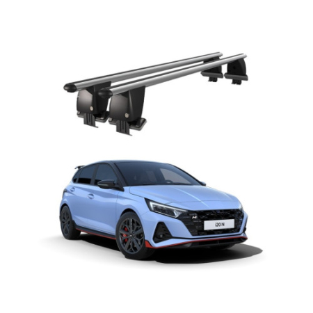 Hyundai - Bare transversale portbagaj auto aluminiu compatibile plafon neted Hyundai i20 BC3 N 2020-> argintii sau negre