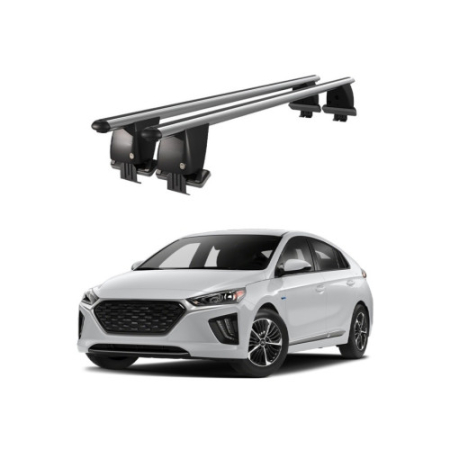 Hyundai - Bare transversale portbagaj auto aluminiu compatibile plafon neted Hyundai Ioniq AE 2016-> argintii sau negre