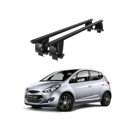 Bare transversale portbagaj auto aluminiu compatibile plafon neted Hyundai ix20 2010-> argintii sau negre [1]