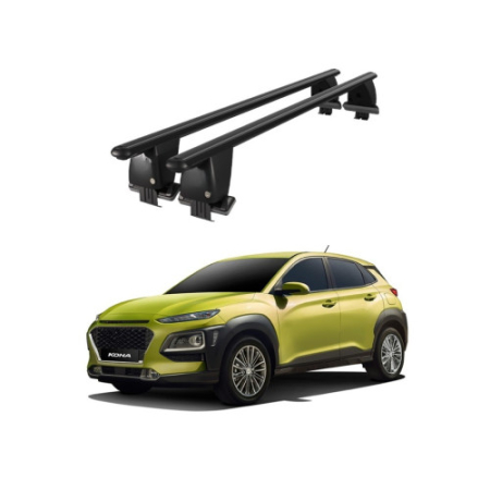 Bare transversale portbagaj auto aluminiu compatibile plafon neted Hyundai Kona 2017-> argintii sau negre [1]