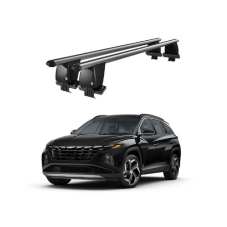 Hyundai - Bare transversale portbagaj auto aluminiu compatibile plafon neted Hyundai Tucson NX4 2020-> argintii sau negre
