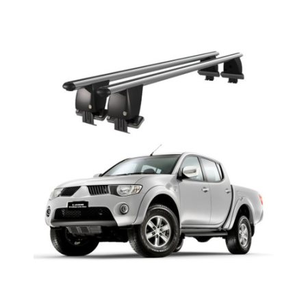 Mitsubishi - Bare transversale portbagaj auto aluminiu compatibile plafon neted Mitsubishi L200 Triton IV 2006-2015 argintii sau negre