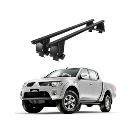 Bare transversale portbagaj auto aluminiu compatibile plafon neted Mitsubishi L200 Triton IV 2006-2015 argintii sau negre [1]