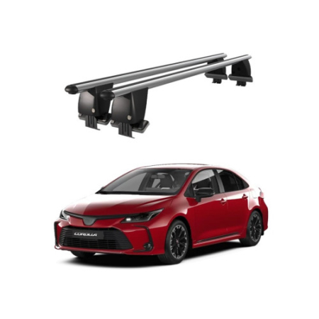 Toyota - Bare transversale portbagaj auto aluminiu compatibile plafon neted Toyota Corolla E210 Sedan 2018-> argintii sau negre