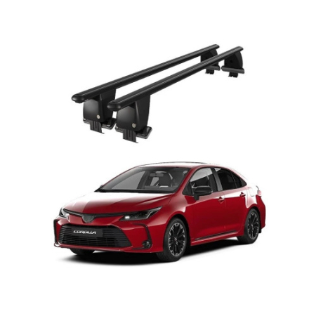 Bare transversale portbagaj auto aluminiu compatibile plafon neted Toyota Corolla E210 Sedan 2018-> argintii sau negre [1]