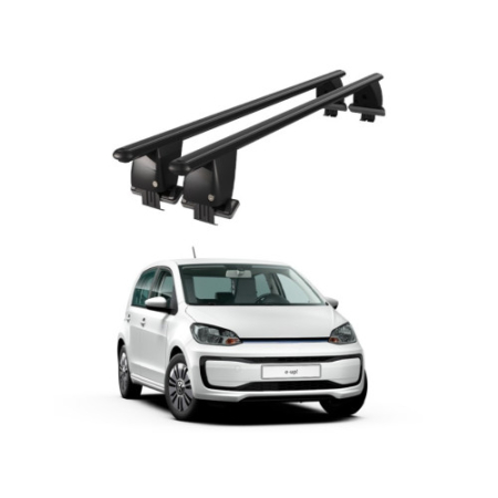 Bare transversale auto aluminiu compatibile plafon neted Volkswagen E-Up! 2014-> argintii sau negre [1]