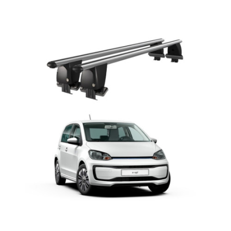 Accesorii pentru exterior - Bare transversale auto aluminiu compatibile plafon neted Volkswagen E-Up! 2014-> argintii sau negre