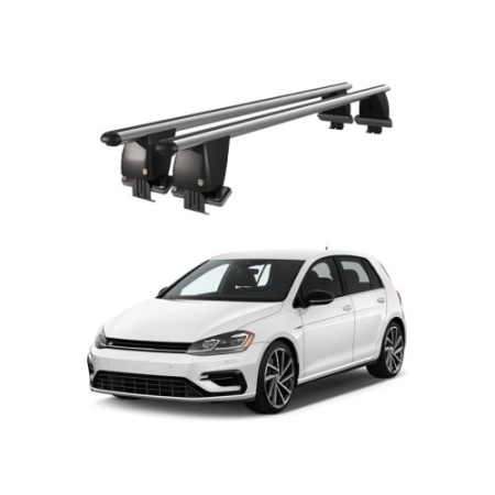 Accesorii pentru exterior - Bare transversale auto aluminiu compatibile plafon neted Volkswagen Golf 7 5G 2012-2019 argintii sau negre Cod: CB200101 Kit-105