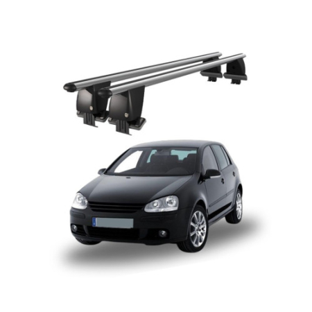Accesorii pentru exterior - Bare transversale auto aluminiu compatibile plafon neted Volkswagen Golf Plus 1K 2003-2008 argintii sau negre