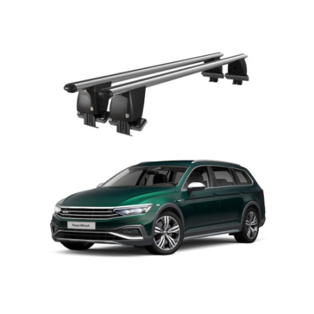 Bare portbagaj - Bare transversale portbagaj auto aluminiu compatibile plafon neted Volkswagen Passat B8 Alltrack 2019-> argintii sau negre