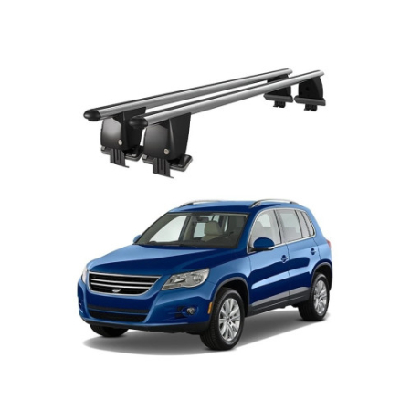 Accesorii pentru exterior - Bare transversale auto aluminiu compatibile plafon neted Volkswagen Tiguan I 5N 2007-2011 argintii sau negre Cod: CB200101 Kit-101