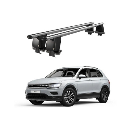 Accesorii pentru exterior - Bare transversale auto aluminiu compatibile plafon neted Volkswagen Tiguan II AD1 2016-2022 argintii sau negre