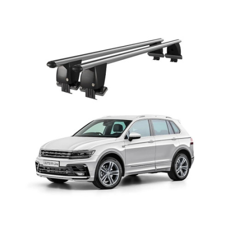 Accesorii pentru exterior - Bare transversale auto aluminiu compatibile plafon neted Volkswagen Tiguan II AD1 R-Line 2016-> argintii sau negre