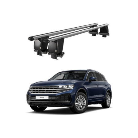 Accesorii pentru exterior - Bare transversale portbagaj auto aluminiu compatibile plafon neted Volkswagen Touareg 2018-> argintii sau negre