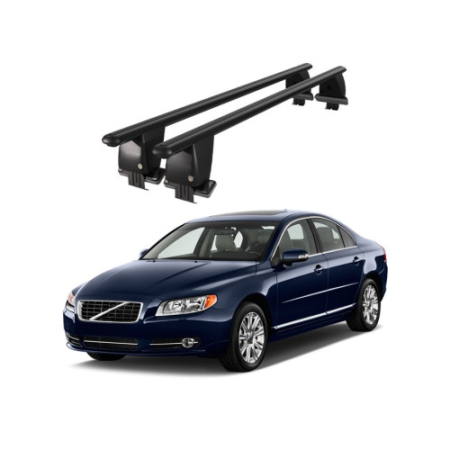 Bare transversale portbagaj auto aluminiu compatibile plafon neted Volvo S80 2006-2016 argintii sau negre [1]