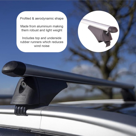 Bare transversale universale pentru plafon cu sine longitudinale tip Flush Rails, 120 cm, 90 kg, Negru [4]