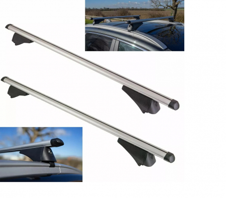 Bare transversale universale din aluminiu  pentru plafon cu sine longitudinale tip Flush Rails, 120 cm, 90 kg, Crom [1]