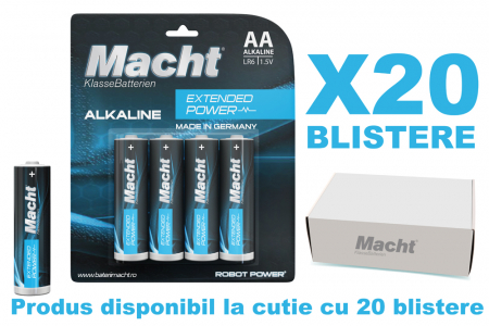 Noutati Real Auto - BATERII MACHT AA / LR6  cutie 20x4 buc