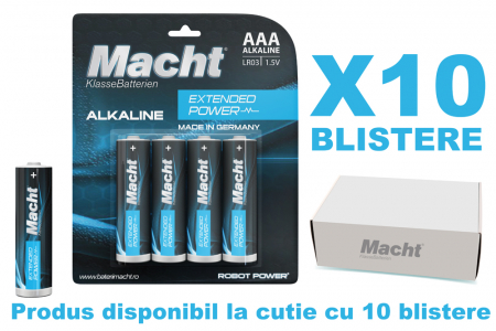 Noutati Real Auto - BATERII MACHT AAA / LR3  CUTIE 10 X BLISTER 4