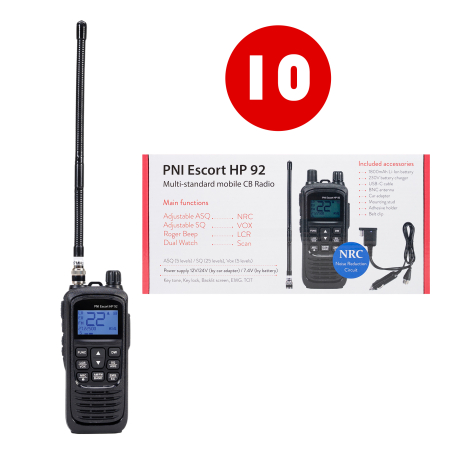 Electronice si electrice auto - Bax 10 buc Statie radio CB portabila PNI Escort HP 92 multi standard, 4W, AM-FM, NRC, Dual Watch, Roger Beep, ASQ SQ reglabil, VOX, 12V-24V