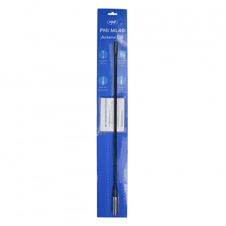 Bax 50 bucati antene CB PNI ML40, lungime 57 cm, cu adaptor filetat tata-tata M6 la M5 inclus [4]