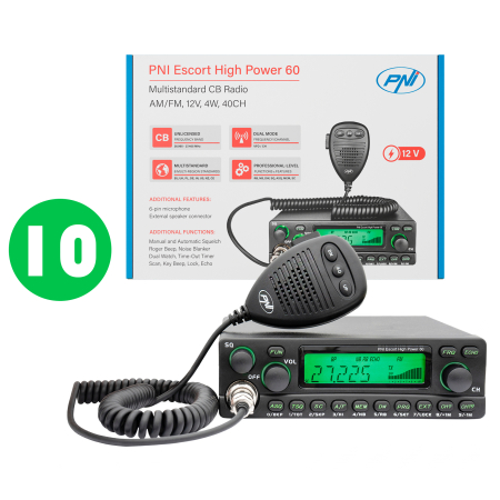 Bax cu 10 buc Statie radio CB PNI Escort High Power 60 multistandard, FM/AM, ASQ, RF Gain, 12V [9]