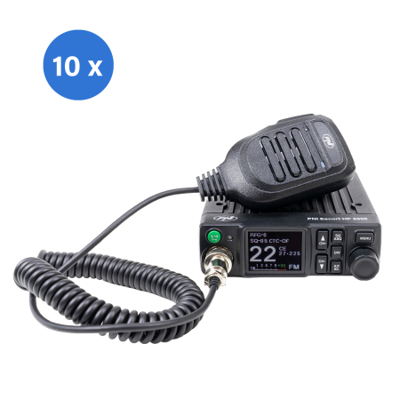 Bax cu 10 bucati statie radio CB PNI Escort HP 8900 ASQ, 12V / 24V, RF Gain, Roger Beep, CTCSS-DCS, Dual Watch AM/FM comutati doar in banda EU [10]