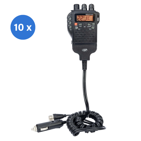 Bax cu 10 bucati statie radio CB portabila PNI Escort HP 62, multi standard, 4W, 12V, AM-FM, ASQ reglabil pe 5 niveluri, RF Gain pe 9 niveluri, Dual Watch, Scan, Lock [15]
