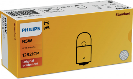 Bec Auxiliar R5W Ba15S 12V Set 10 Buc Philips [1]