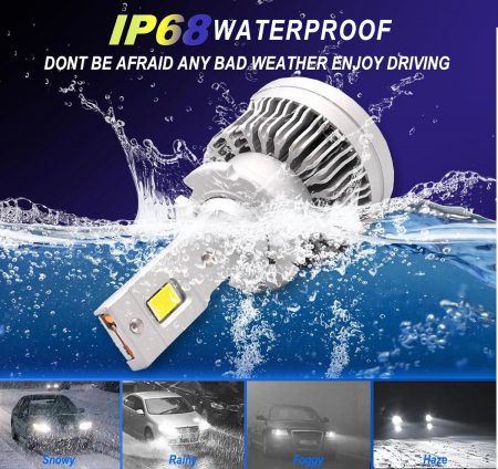 Set 2 Becuri auto LED D2S 12-24V, 6000K, 50000LM cu CANBUS [6]