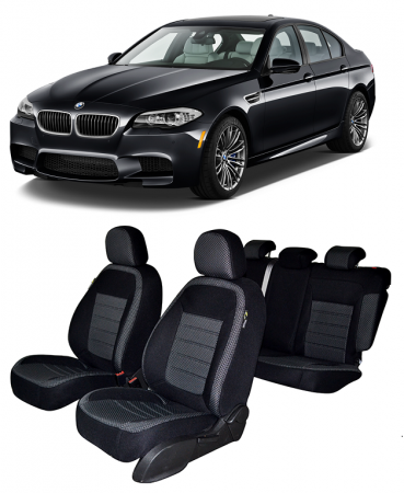 BMW - Set Huse auto dedicate SERIA 5 F10 2010-2017 (BANCHETA FRACTIONATA)