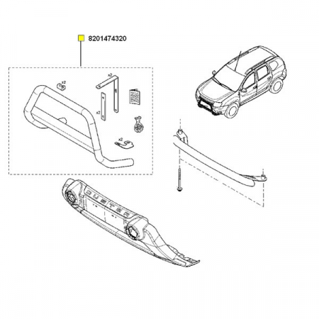 BULL BAR  Original Dacia Duster I (2010-2018) [1]