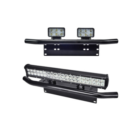 Bullbar aluminiu tip suport numar si proiectoare negru [1]